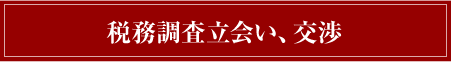 税務調査立会い、交渉